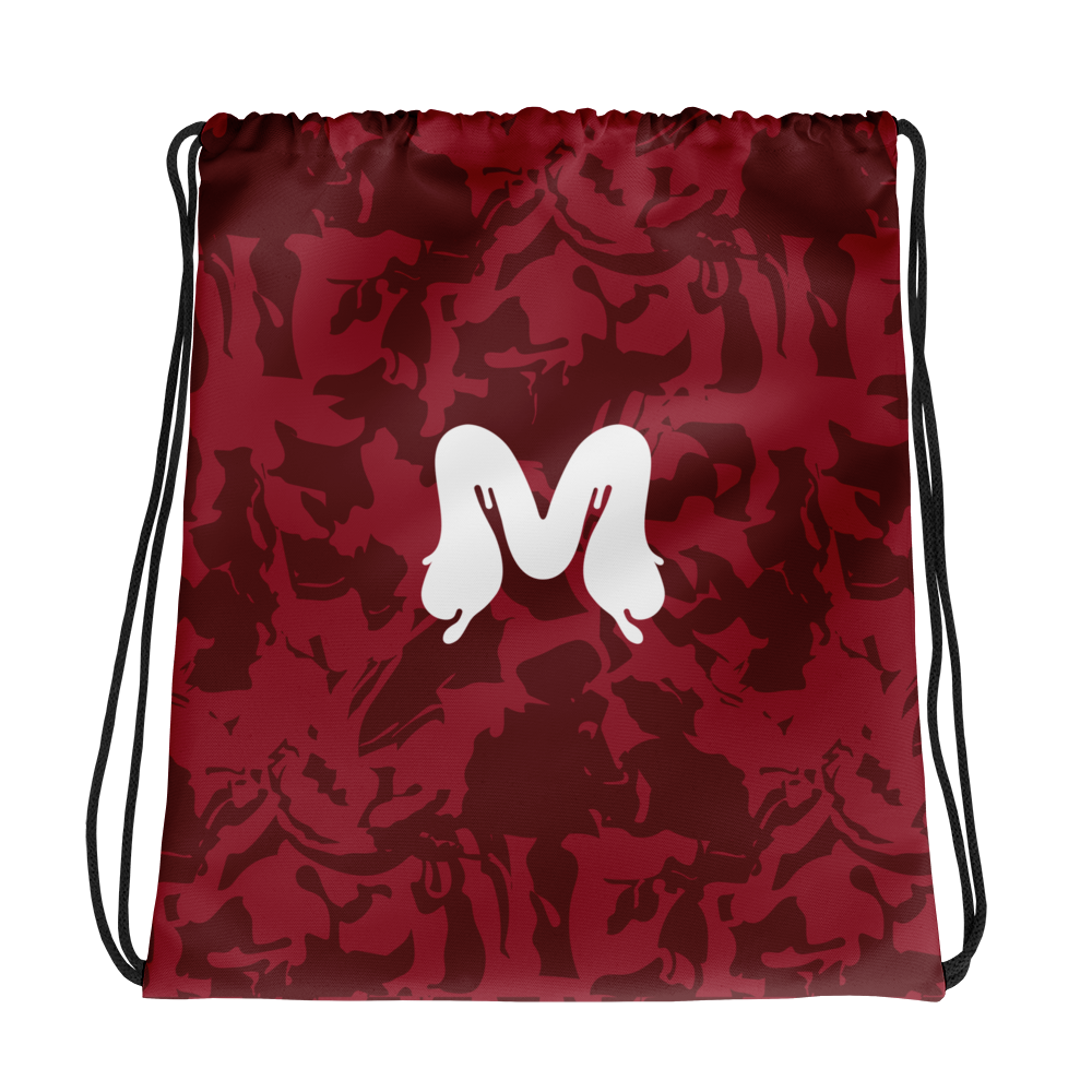 Herdesigns Red Rose Custom Drawstring Backpack Spring
